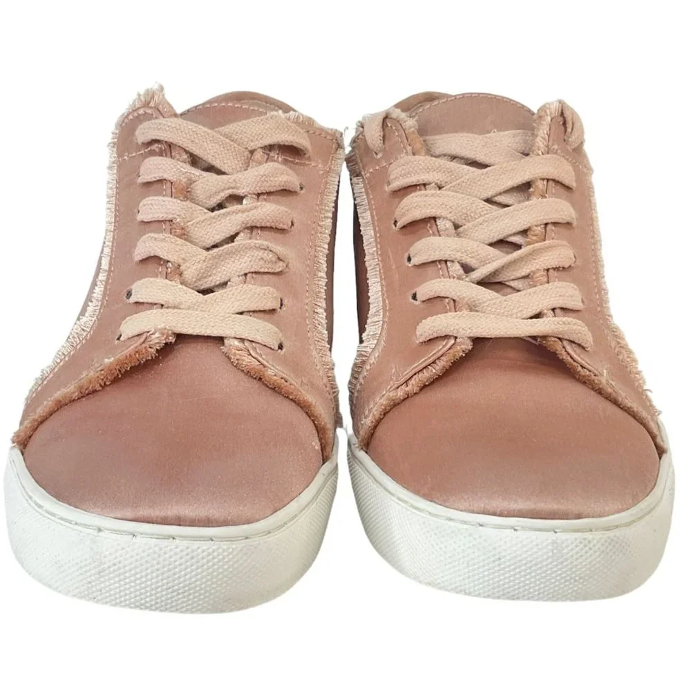 Kenneth Cole Reaction Shoes Women’s Size 7.5 Joey 2 Fashion Sneakers Pink Satin - Picture 4 of 8